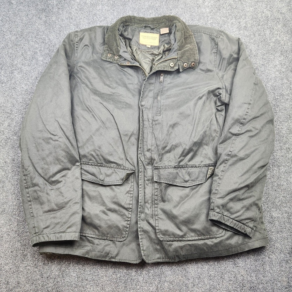 Powder River Outfitters Field Jacket Mens 2XL Green Canvas Western Chore‎ Coat